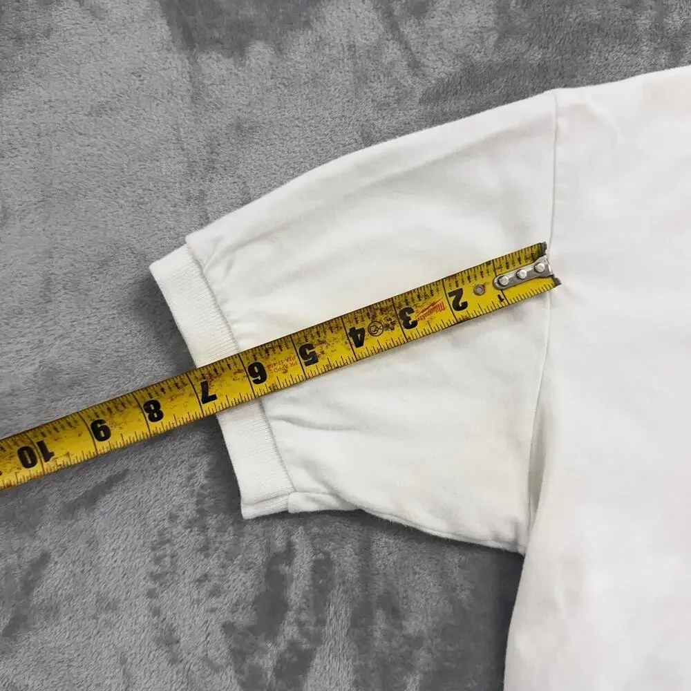 Vintage 90s Polo Ralph Lauren Golf Crest Polo Shirt Small White Made In USA